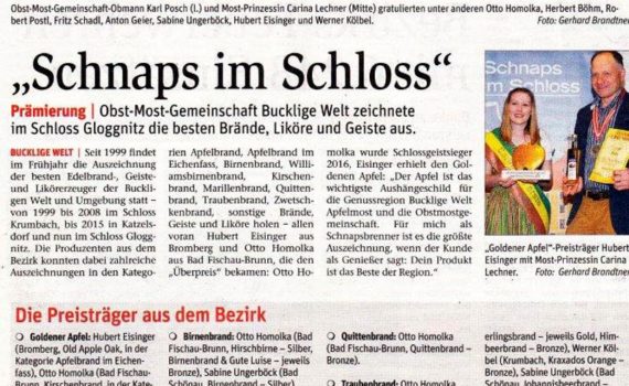 Schnaps im Schloss 2016