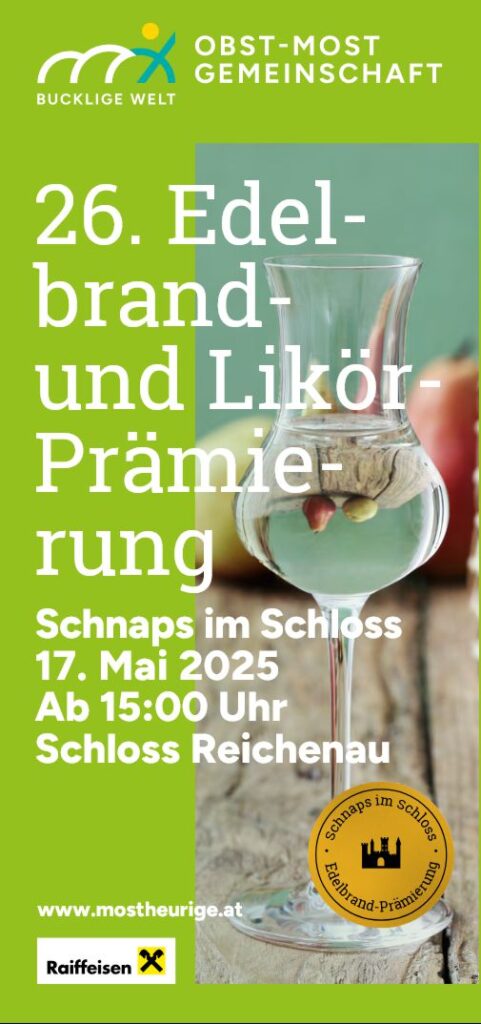 Einladung zum Gala-Abend "Schnaps im Schloss 2025"