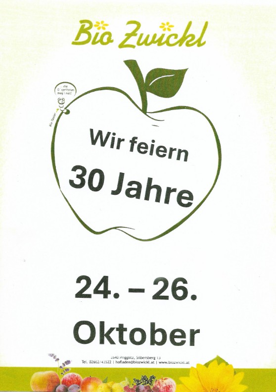 Wir feiern 30 Jahre BioZwickl