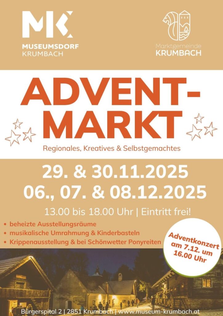 Adventmarkt im Museumsdorf Krumbach