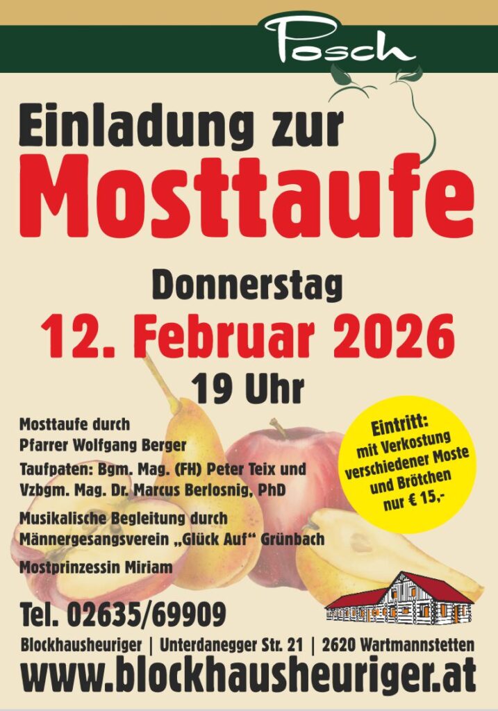 Mosttaufe 2026
